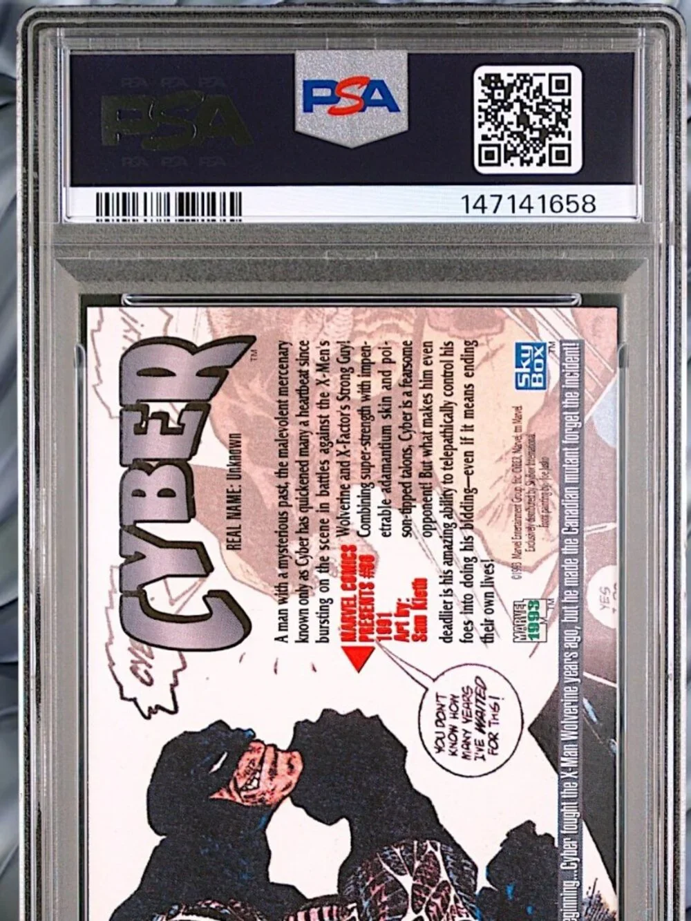 1993 Marvel Masterpieces #53 Cyber PSA 10 Pop 33